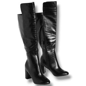 NEW AVENUE TALL BELLISIMO BOOT IN BLACK (WIDE WIDTH/ WIDE CALF)
